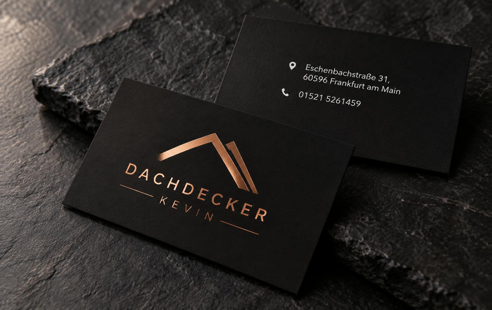Visitenkarten-Mockup DACHDECKER KEVIN